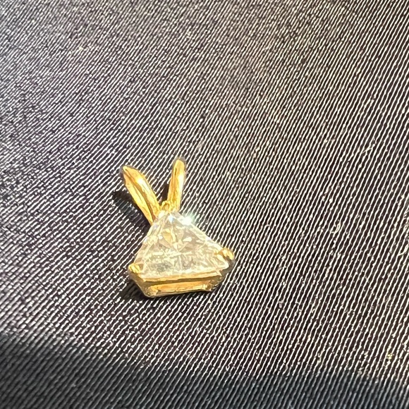 14k solitaire pendant - Picture 9 of 9